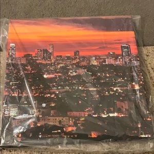 20”x20” city skyline canvas print